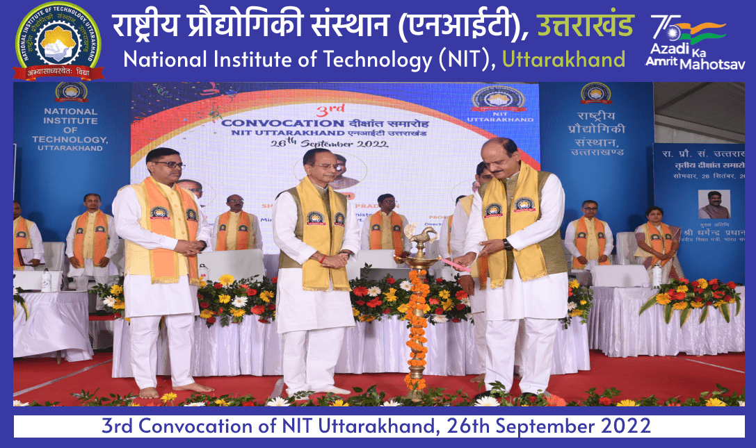 3rd Convocation of NIT Uttarakhand, 26th September 2022