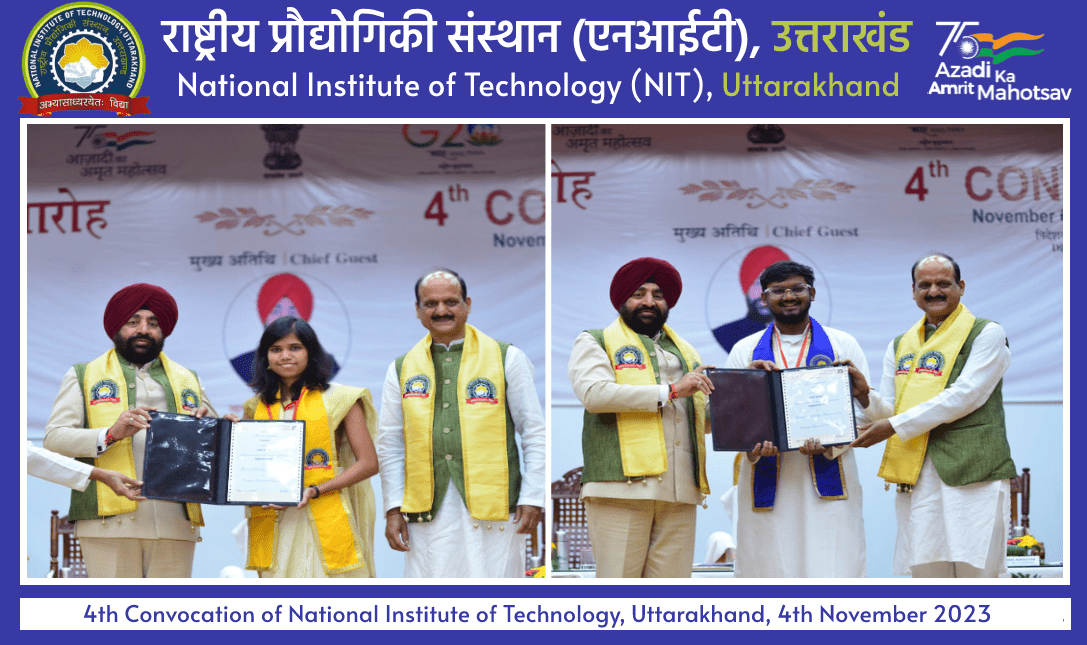 4th Convocation of National Institute of Technology, Uttarakhand, 4th November 2023
